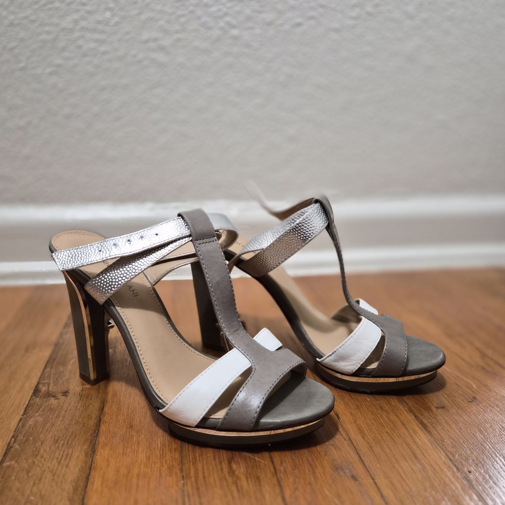 ANTONIO MELANI Two-Tone Strappy Heels